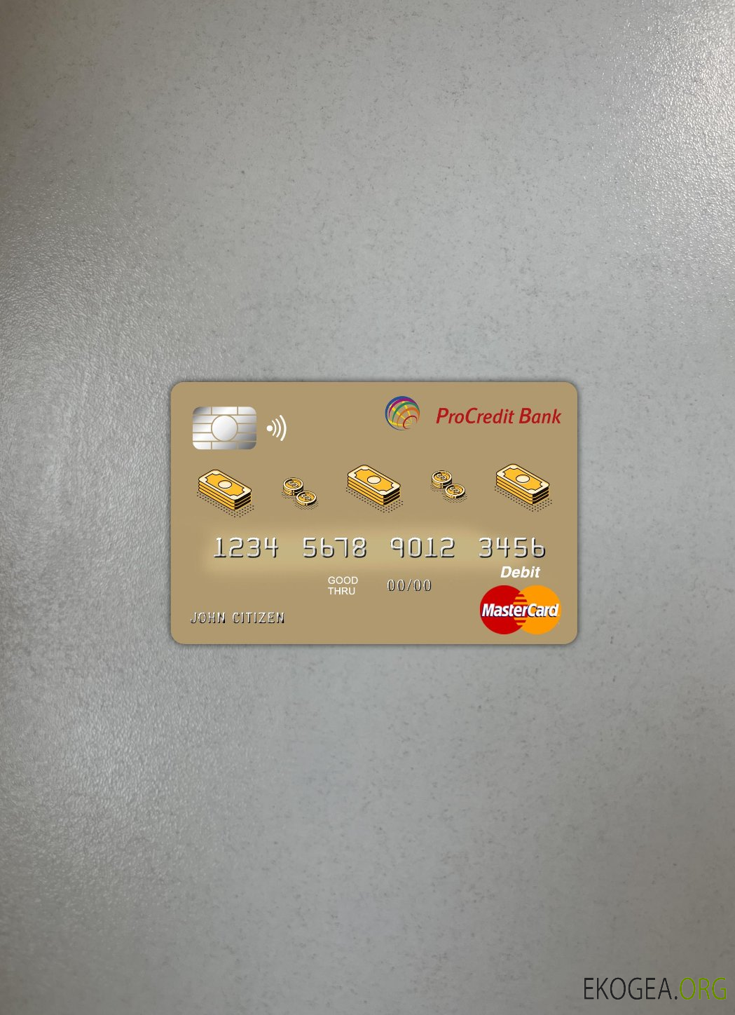 Albanie Procredit bank master card photolook ,